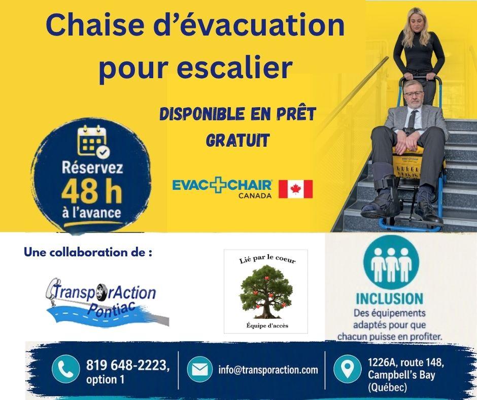 Chaise d'évacuation pour escalier